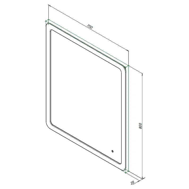Приобрести aquanet зеркало ирис 70x80 см с led подсветкой и подогревом
