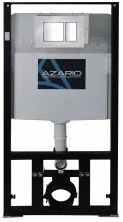 Azario Инсталляция для подвесного унитаза 3/6л с хромированной глянцевой кнопкой смыва. AZ-8010-1000; AZ-8200-0031