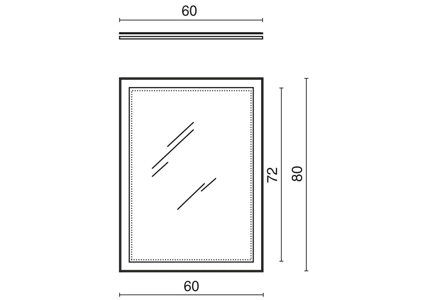 Приобрести зеркало kerama marazzi 60 см, белое, mi.p.60
