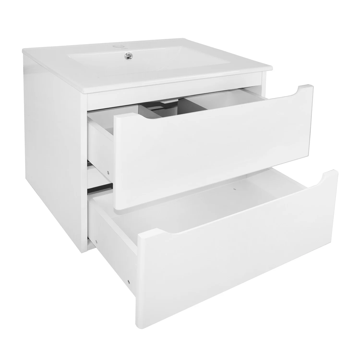 Приобрести loranto тумба подвесная с раковиной арфа new 60/2 61х54,5 см, без подсветки, белое (cs00078719)