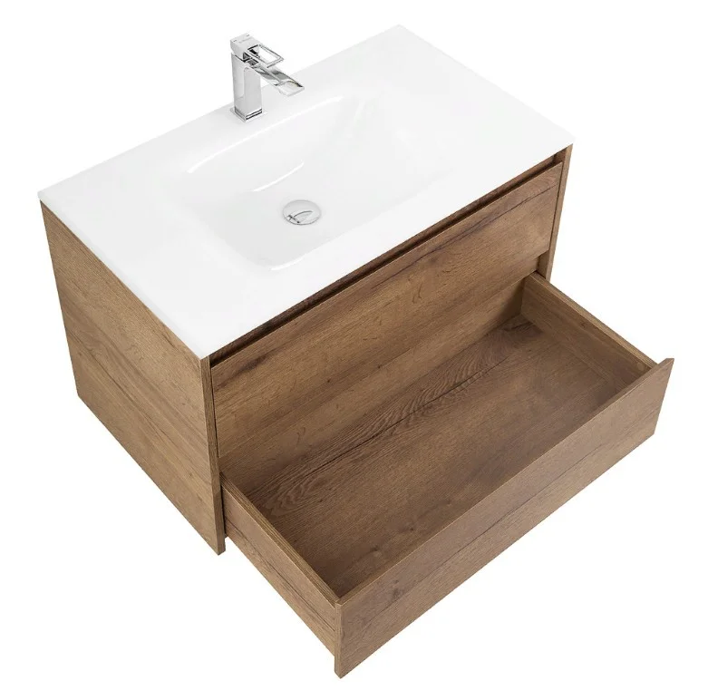 Приобрести тумба подвесная с раковиной belbagno kraft-800-2c-so-rt 80 см, rovere tabacco