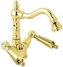 CEZARES Смеситель для биде FIRST с донным клапаном, золото FIRST-BS2-03/24-M