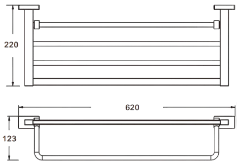 Приобрести полотенцедержатель с полкой vieir v5019 хром