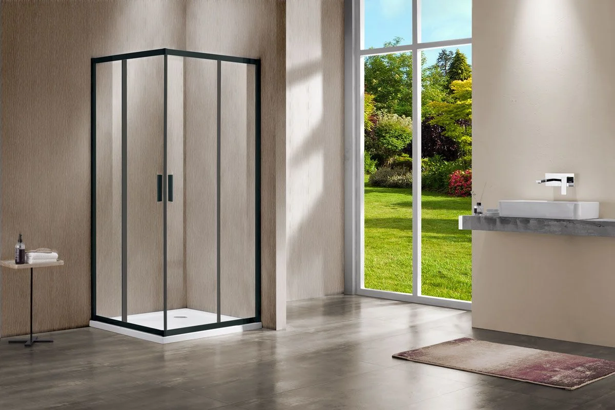 Приобрести vincea душевое ограждение garda 120х120 см, прозрачное, черное vss-1g1212clb