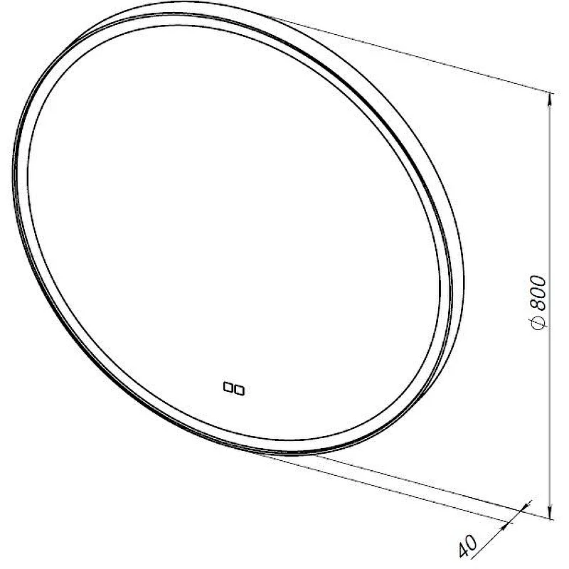 Приобрести aquanet зеркало тренд 80 см, черное