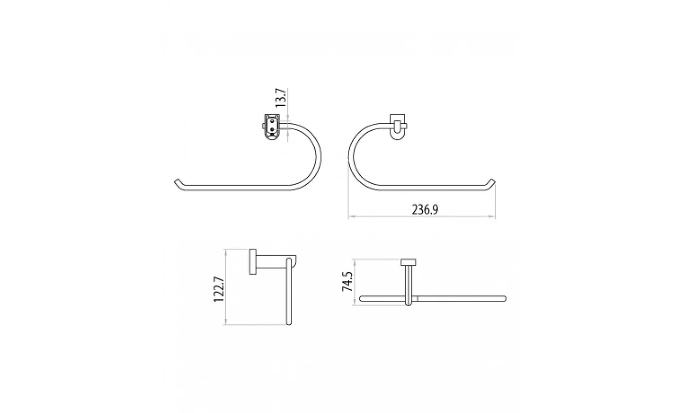 Приобрести lemark полотенцедержатель omega, хром lm3135c