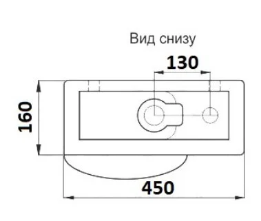Приобрести раковина подвесная ceramalux 45 см 7947br