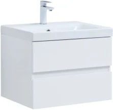 Тумба с раковиной Aquanet Беркли 60 белый глянец 00302349