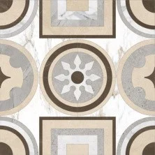 Декор напольный Kerranova Marble Trend 600x600 мм, LR, Calacatta Gold, многоцветный