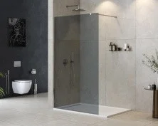 Cezares Душевая перегородка LIBERTA 120 см, серый\хром LIBERTA-L-1-120-120-GR-Cr