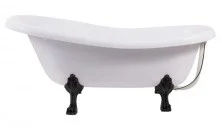 AQUA DE MARCO Отдельностоящая ванна Edelweis 170x78см, черные ножки, 1170WBlEDE
