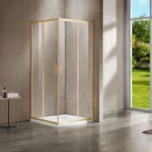 Vincea Душевое ограждение Garda 90х90 см, прозрачное, золото VSS-1G900CLG