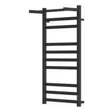 Полотенцесушитель электрический Point 500х1000 Меркурий с полкой П9, черный PN83850PB