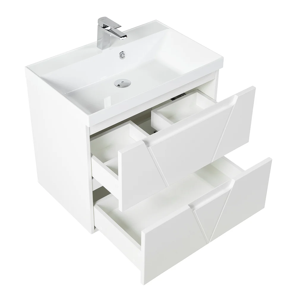 Приобрести belbagno тумба с раковиной vittoria 80 см, подвесная bianco lucido, белая раковина