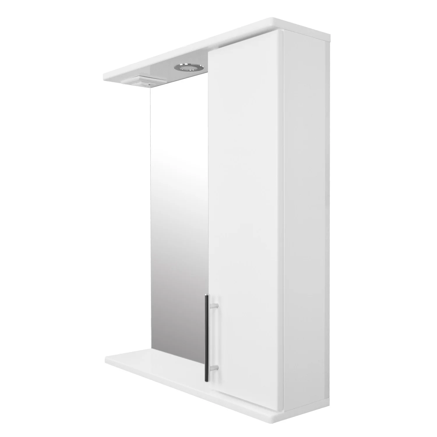 Приобрести loranto зеркало-шкаф karina 60 600х745х170 подвесной, с подсветкой, правосторонний, белый (cs00086509)