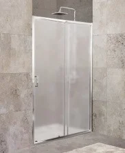 Дверь душевая BelBagno Unique 105-115 cм. хром/рифленое