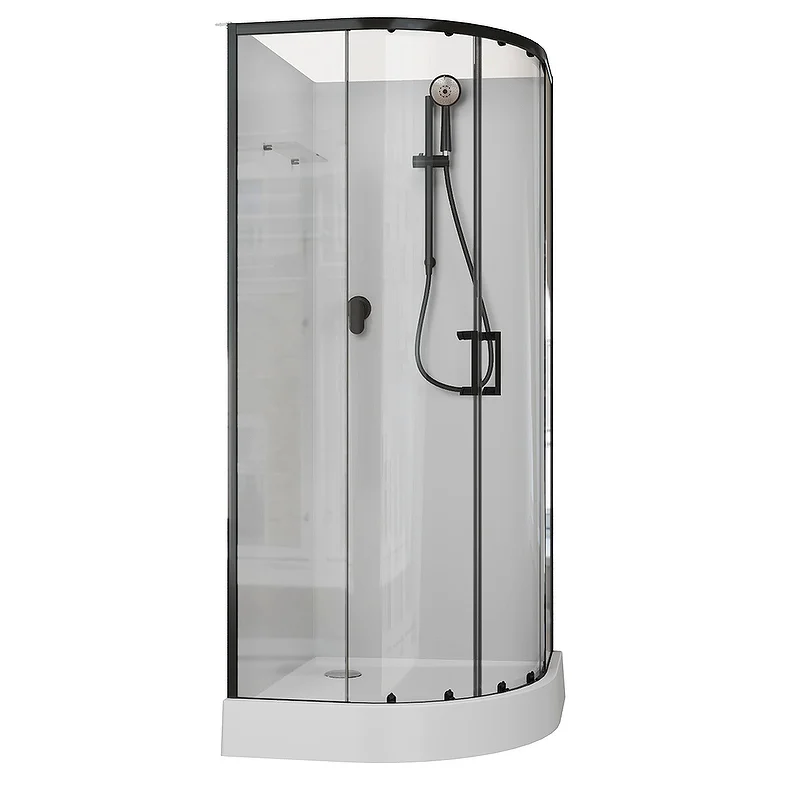 Приобрести aquanet душевая кабина passion evo 100r black 100x100 см