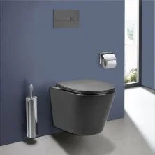 Vincea Унитаз подвесной Piatti, ультратонкое сиденье, микролифт, антрацит матовый VT1-11SMA