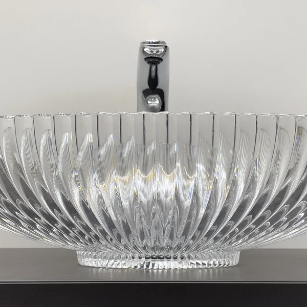 Приобрести comforty раковина накладная cf24001 50х35 см, стеклянная прозрачное стекло