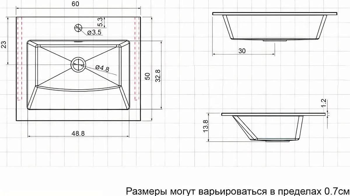Приобрести aquanet раковина электра 60х50 см, белая