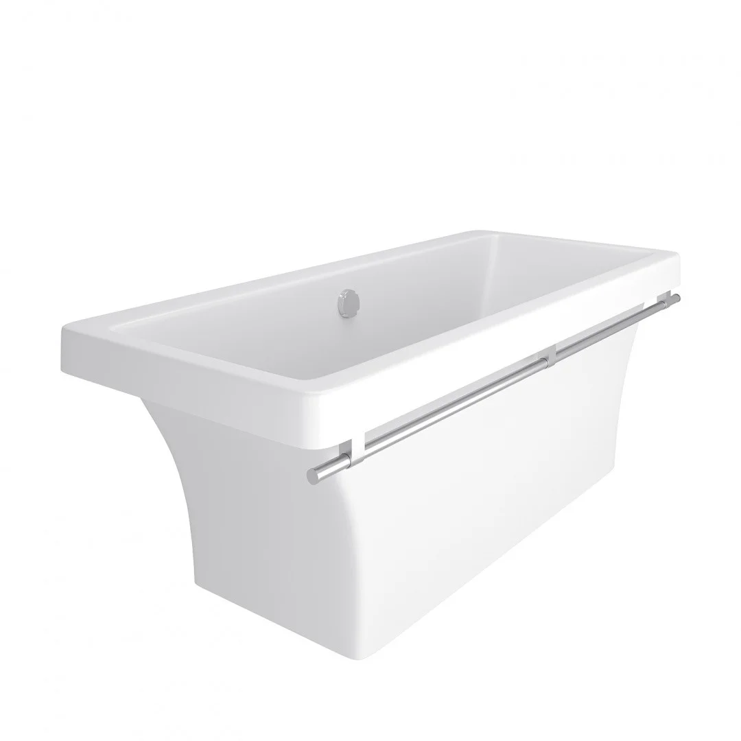 Приобрести aqua de marco отдельностоящая ванна crete 178x79см, белая\хром 1180wckri