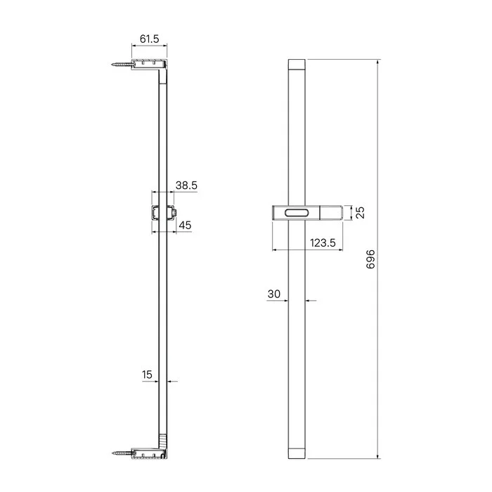 Приобрести iddis душевая штанга slide, 696мм, черный матовый sli70bli17