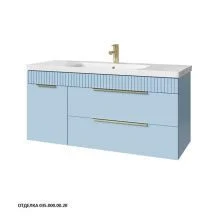 Caprigo Тумба с раковиной MONBAR-Smalty 120 см, левая, голубая, эмаль