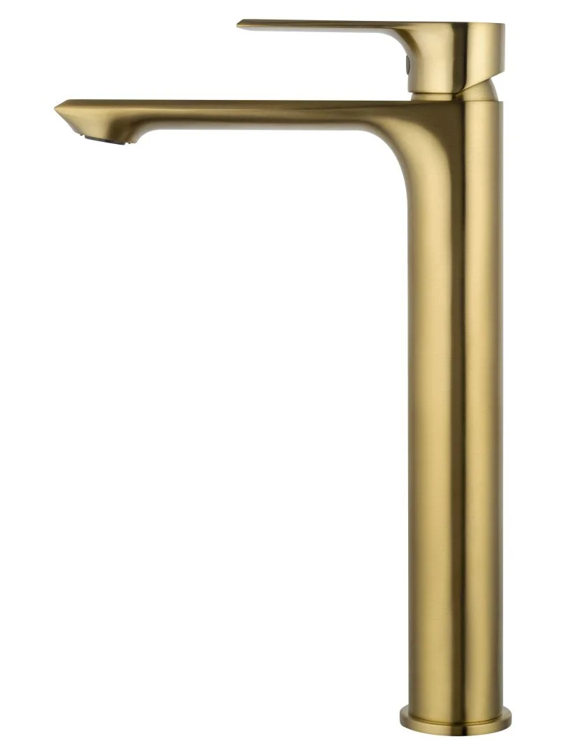 Приобрести смеситель для раковины высокий wonzon & woghand brilliant, брашированное золото (ww-88019079-bg)