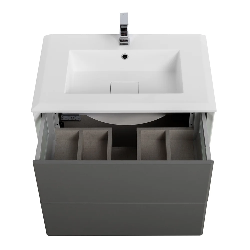 Приобрести cezares тумба подвесная с раковиной bellagio 70 см grigio nuvola, серая 55301