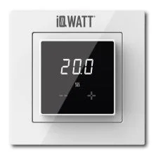 IQWATT Электронный терморегулятор IQ THERMOSTAT D Black\white , Ж\К экран
