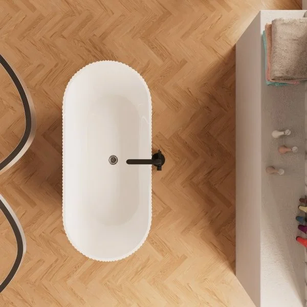 Приобрести frank акриловая ванна f6103 white/black 170х75 см, отдельностоящая