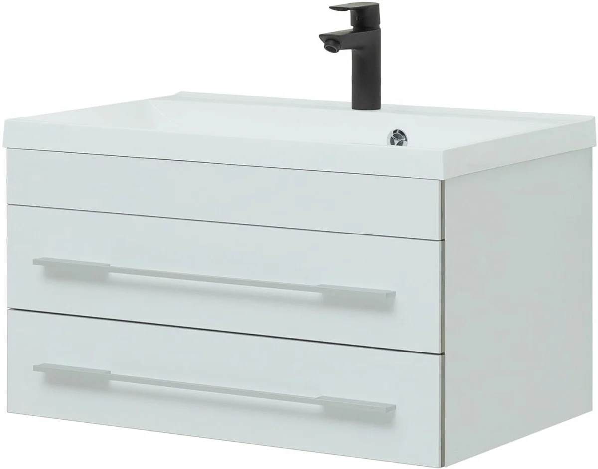 Приобрести aquanet тумба с раковиной верона 75 см, белая (подвесная 2 ящика)