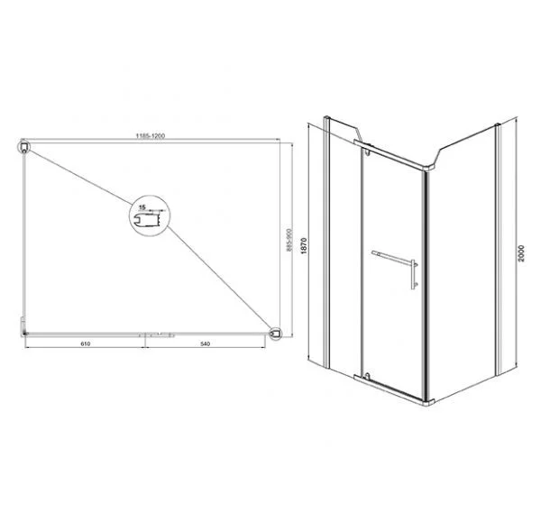 Приобрести ограждение душевое mirsant arena square 120х80 см хром/прозрачное