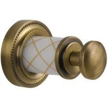 Boheme Крючок для ванной комнаты Murano, бронза\белый 10906-W-BR