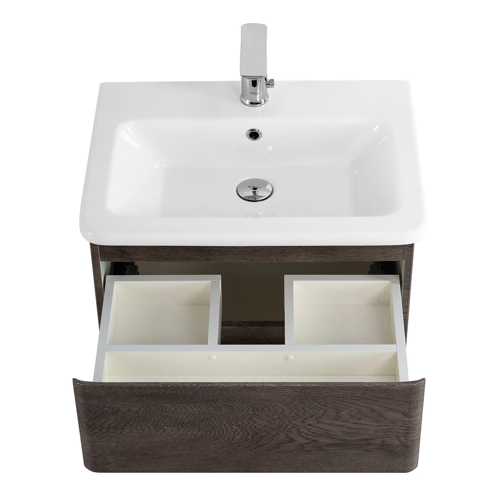 Приобрести belbagno тумба с раковиной albano-cer 50 см, подвесная rovere nature grigio, белая раковина