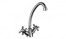 LEMARK Смеситель для кухни Promotion с поворотным изливом, двухвентильный, хром LM6040C