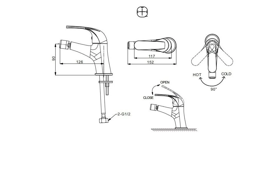 Приобрести смеситель для биде bravat fit f3135188cp-rus