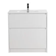 BelBagno Тумба с раковиной KRAFT 39 80 см, напольная Bianco Opaco, белая раковина