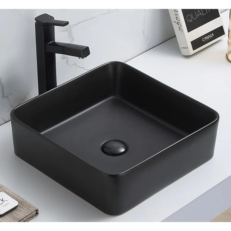 Приобрести azario раковина накладная 41,5х41,5 см, черная az-7050dmb