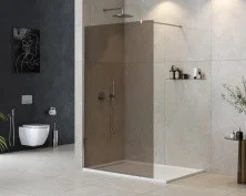 Cezares Душевая перегородка LIBERTA 110 см, бронза\хром LIBERTA-L-1-110-120-BR-Cr