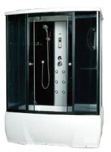 Loranto Гидробокс CS 77-3 A 150x85x215 см черная дверь раздвижная