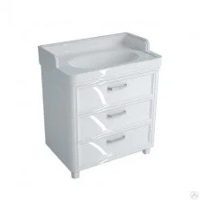 Тумба напольная с раковиной Kerama Marazzi POMPEI 80 см, белый PO.80.3\WHT