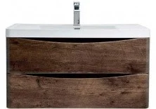 Тумба подвесная с раковиной BelBagno ANCONA-N-800-2C-SO-RW 80 см, темный дуб