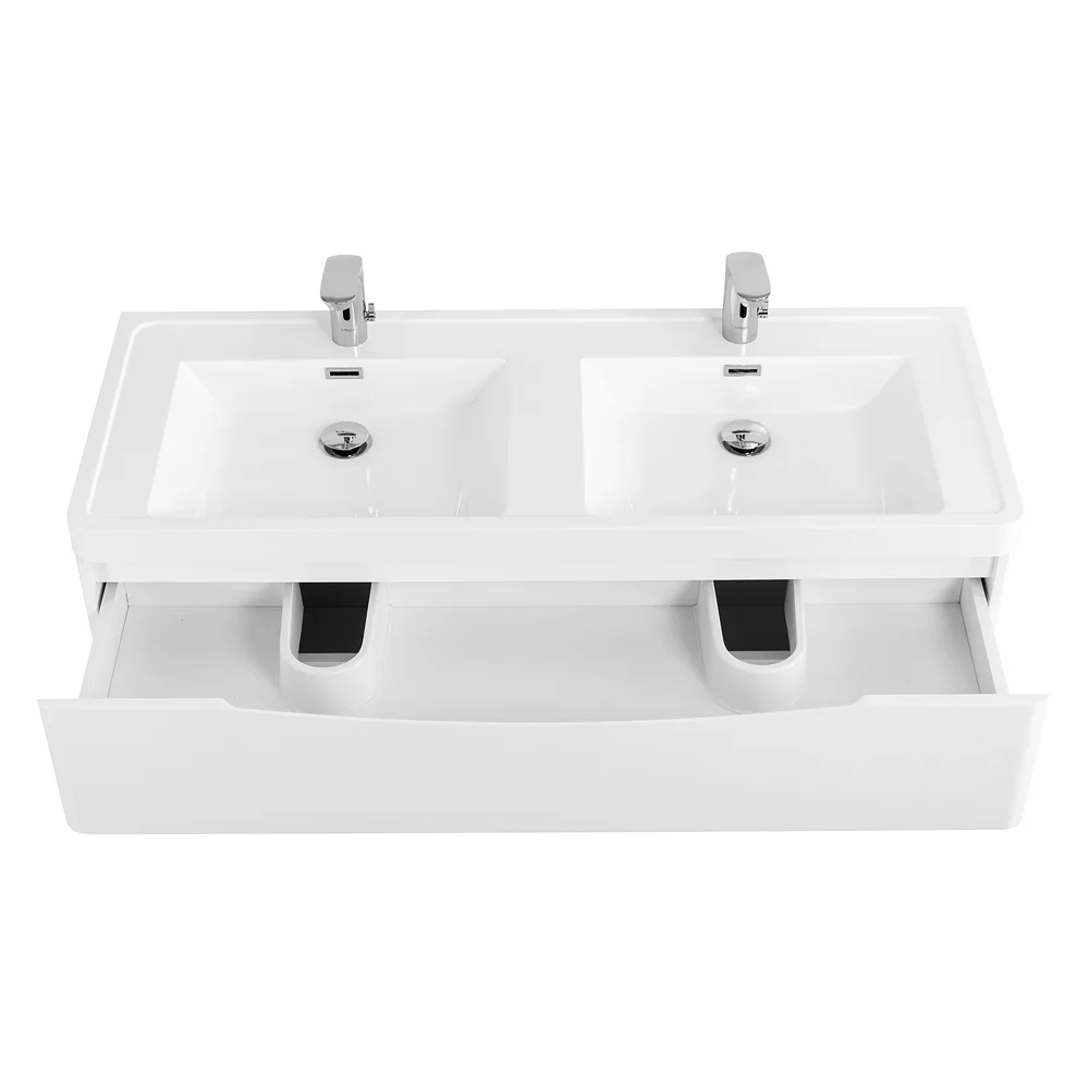 Приобрести belbagno тумба с раковиной ancona-n 120 см, подвесная bianco lucido, белая раковина