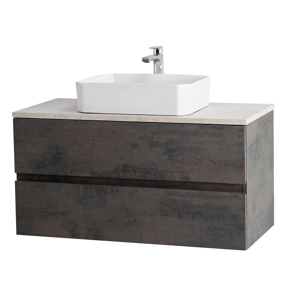 Приобрести cezares тумба со столешницей molveno 46 100 см ossido, темно коричневая molveno 46-100-2c-so-oss