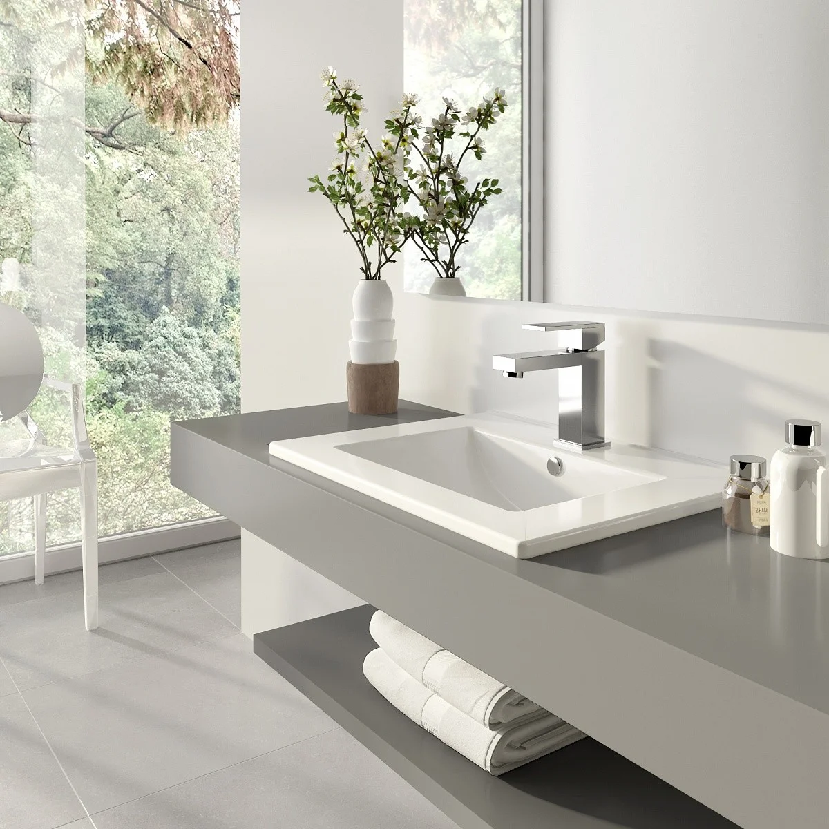 Приобрести раковина sanita luxe quadro 75х18 см