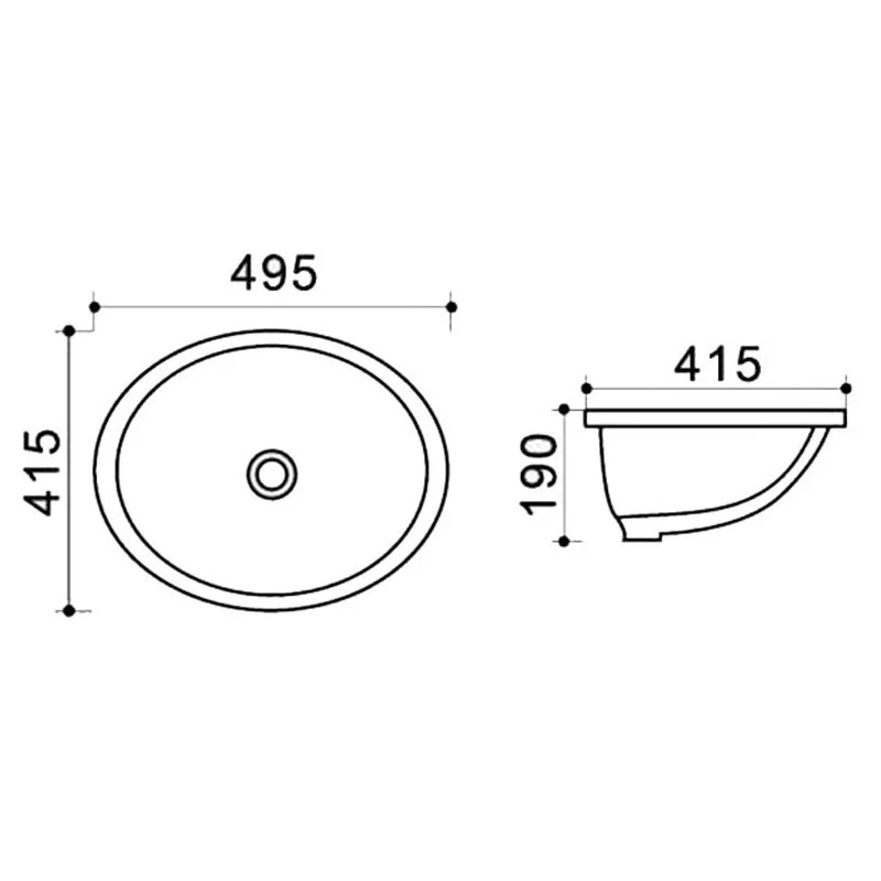 Приобрести azario раковина встраиваемая под столешницу 49,5х41,5см, белая az908-20