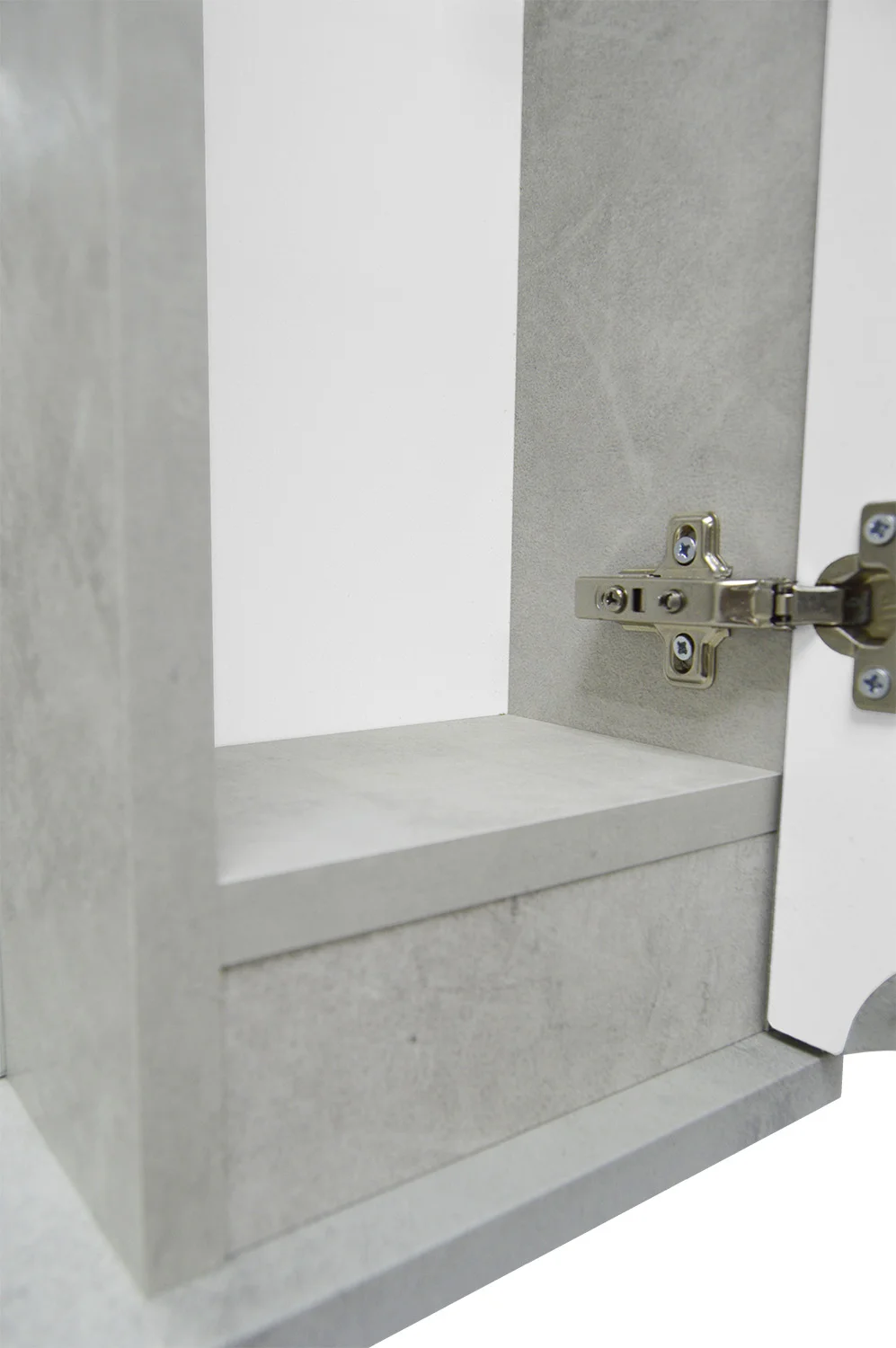 Приобрести loranto зеркало-шкаф florena 70 70х60 см, правое, светлый бетон (cs00086985)