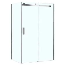 Loranto Душевое ограждение NEO 90x120x190cm прозрачное закаленное стекло 8 мм, Easy clean, профиль серебро, без поддона (CS-22111-120*90)