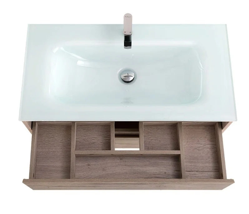 Приобрести тумба подвесная с раковиной belbagno kraft-1000-2c-so-rgb 100 см, rovere galifax bianco